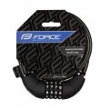 FORCE LUX spirálový kódový zámek 85cm/10mm+držák - 49114