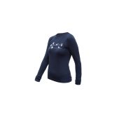 SENSOR MERINO ACTIVE SONGBIRDS dámské triko dl.rukáv deep blue + DÁREK DLE VÝBĚRU!