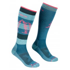 Ortovox FREE RIDE LONG SOCKS W pacific green